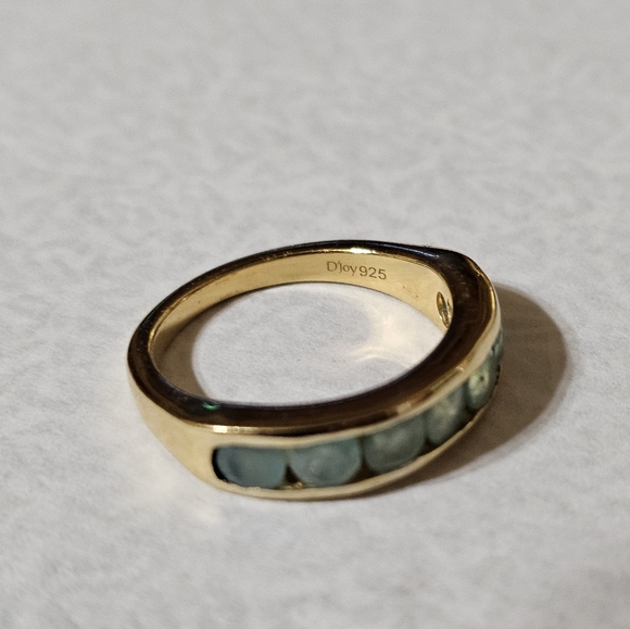 Rare Genuine Grandidierite in 18K over Sterling Silver Ring Sz 5! - Picture 4 of 5